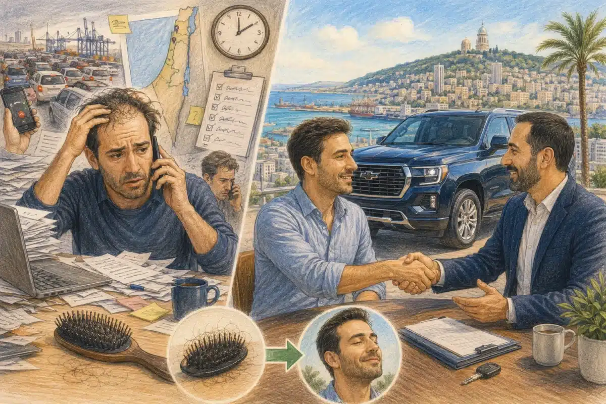 יבואני רכב בישראל, שגרה עמוסה ובריאות השיער: איך ניהול נכון של זמן ולחץ יכול לעזור גם לקרקפת